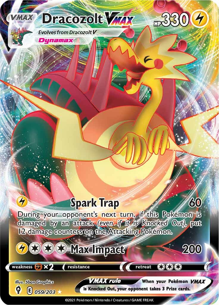 Dracozolt VMAX (059/203) [Sword & Shield: Evolving Skies] - Pokémon - Card Brawlers | Quebec | Canada |