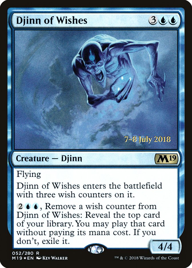 Djinn of Wishes [Core Set 2019 Prerelease Promos] - Magic: The Gathering - Card Brawlers | Quebec | Canada |
