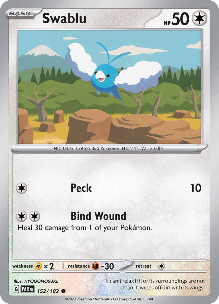 Swablu (152/182) [Scarlet & Violet: Paradox Rift] - Pokémon - Card Brawlers | Quebec | Canada |