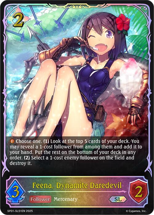 Feena, Dynamite Daredevil (SP01 - 051EN) [Seaside Memories] - Card Brawlers