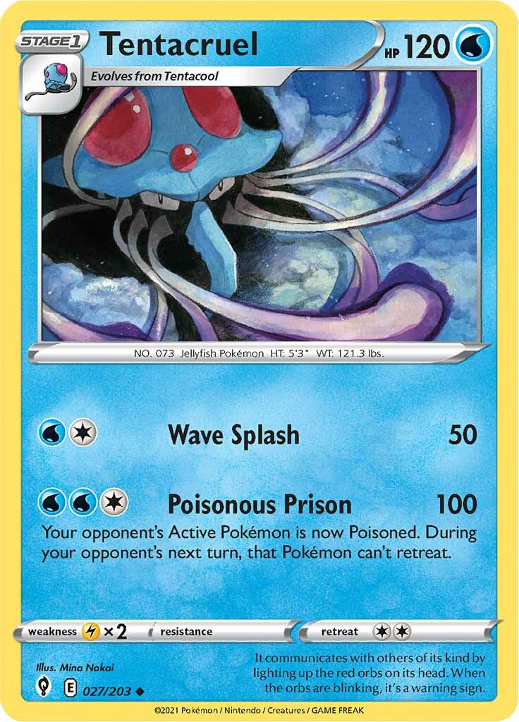 Tentacruel (027/203) [Sword & Shield: Evolving Skies] - Pokémon - Card Brawlers | Quebec | Canada |