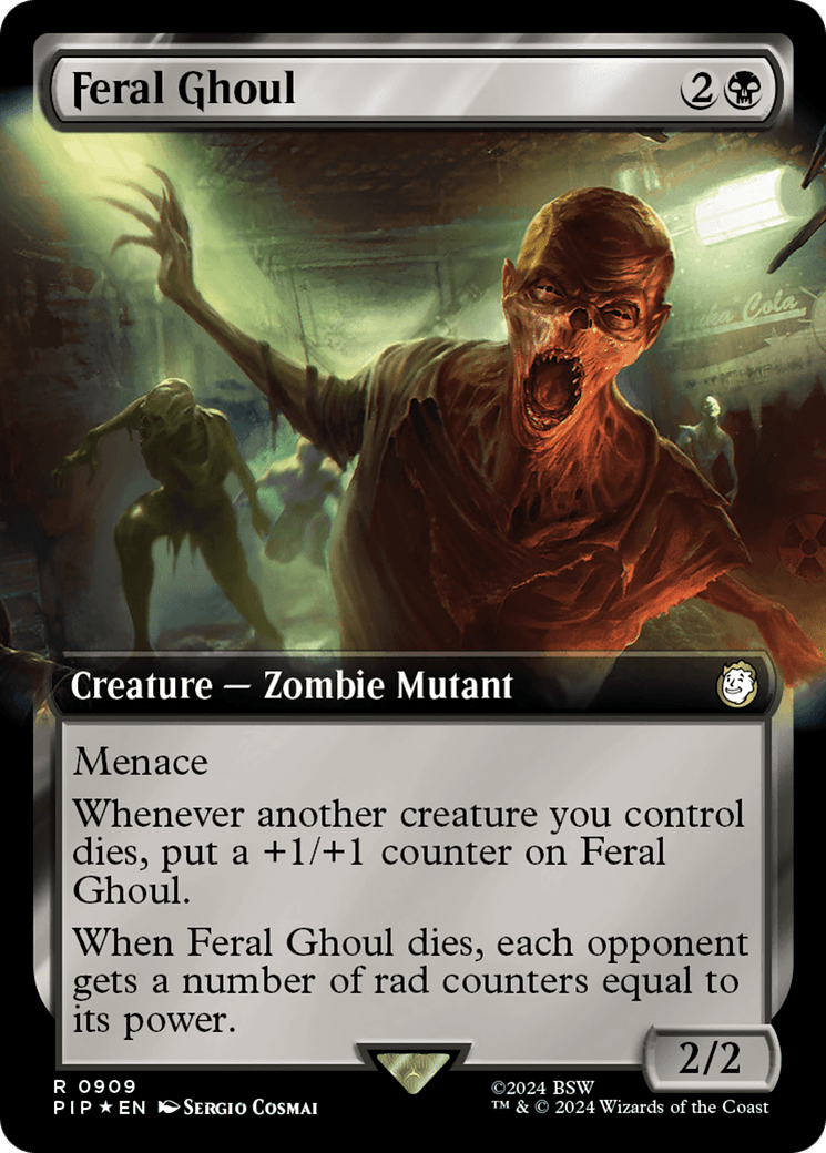 Feral Ghoul (Extended Art) (Surge Foil) [Fallout] - Card Brawlers