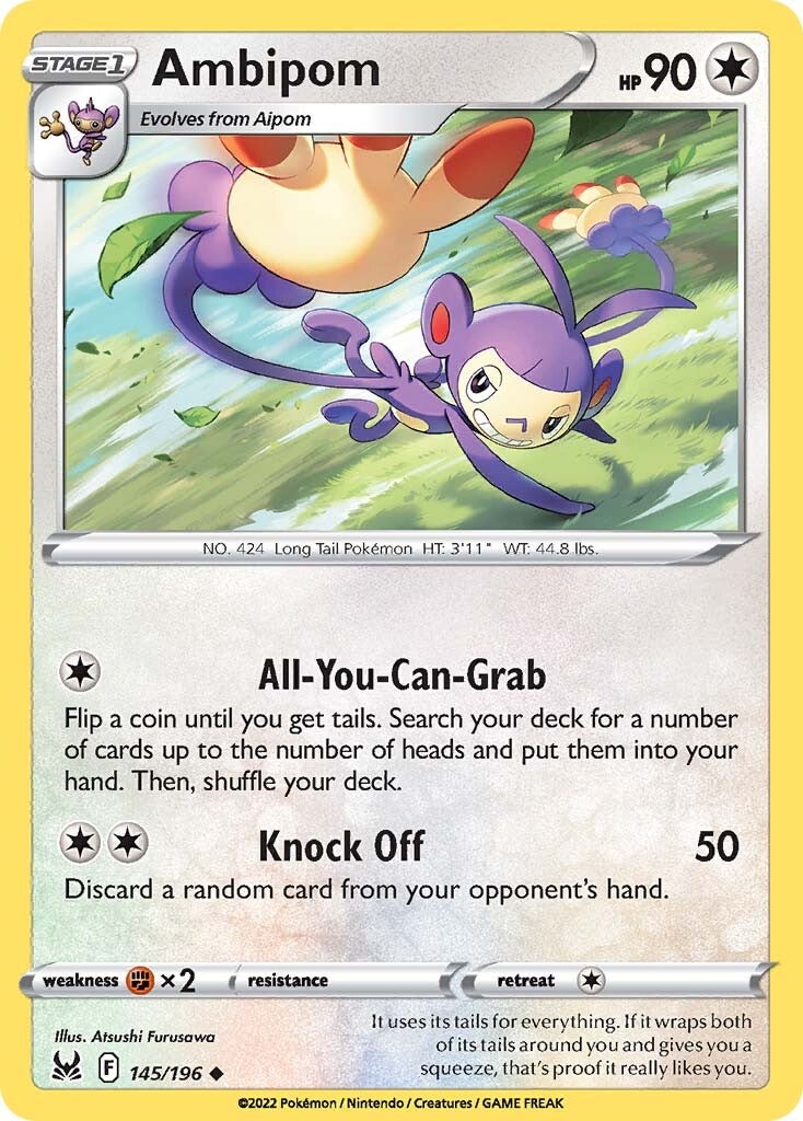 Ambipom (145/196) [Sword & Shield: Lost Origin] - Pokémon - Card Brawlers | Quebec | Canada |