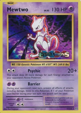 Mewtwo (51/108) (XY Evolutions Prerelease) [XY: Black Star Promos] - Pokémon - Card Brawlers | Quebec | Canada |