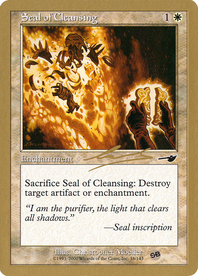 Seal of Cleansing (Nicolas Labarre) (SB) [World Championship Decks 2000] - Magic: The Gathering - Card Brawlers | Quebec | Canada |