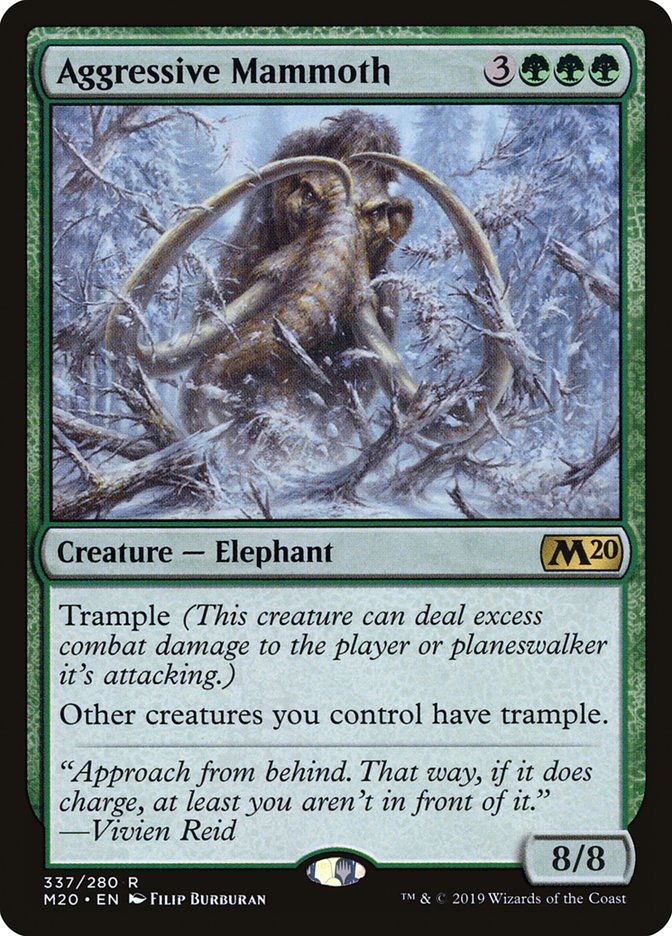 Aggressive Mammoth [Core Set 2020] - Magic: The Gathering - Card Brawlers | Quebec | Canada |