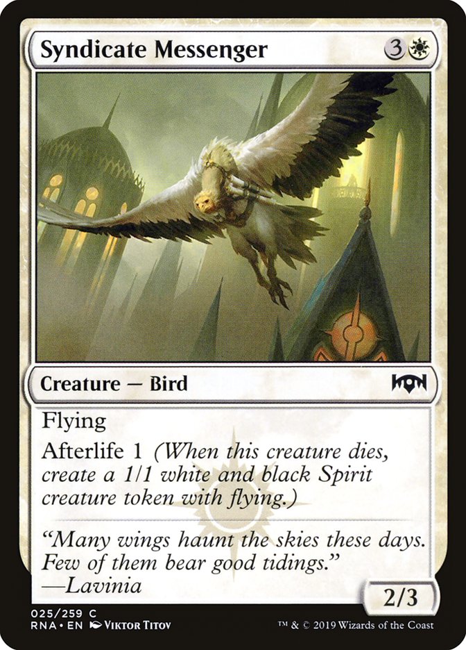 Syndicate Messenger [Ravnica Allegiance] - Magic: The Gathering - Card Brawlers | Quebec | Canada |