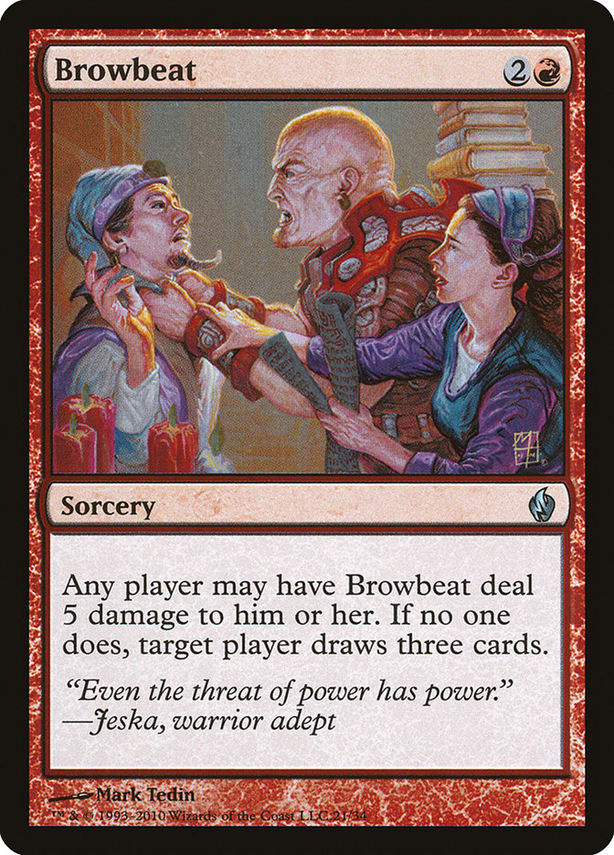 Browbeat [Premium Deck Series: Fire and Lightning] - Magic: The Gathering - Card Brawlers | Quebec | Canada |