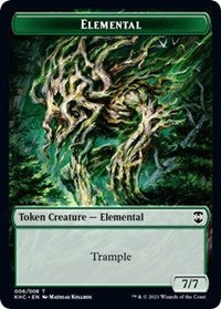 Elemental // Elf Warrior Double-Sided Token [Kaldheim Commander Tokens] - Magic: The Gathering - Card Brawlers | Quebec | Canada |