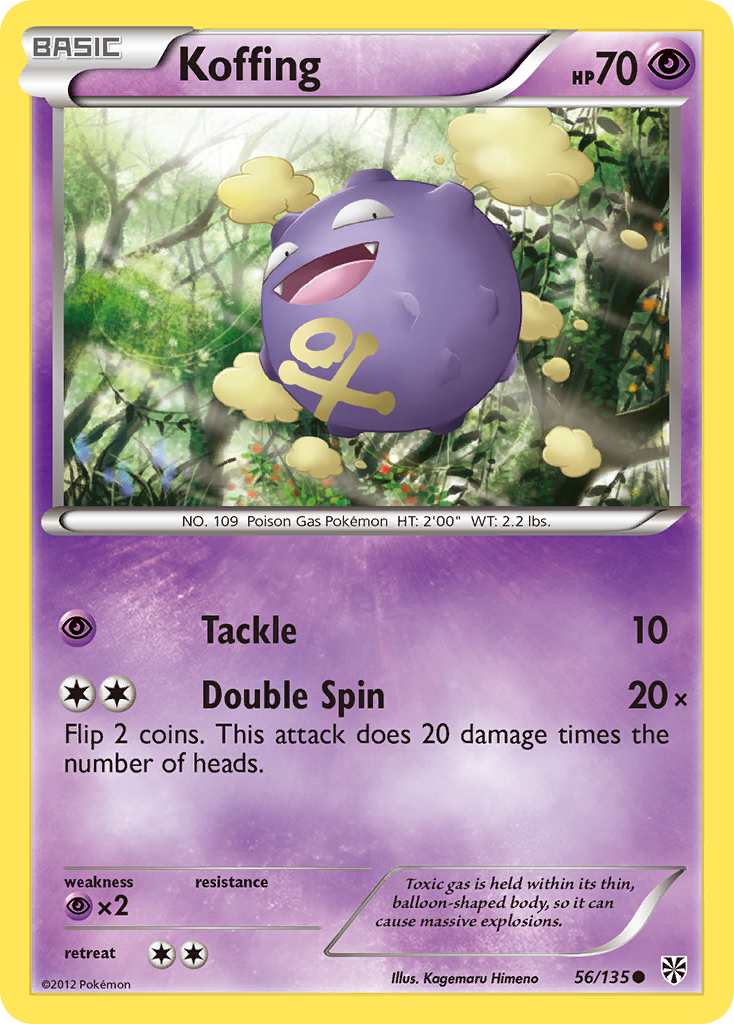 Koffing (56/135) [Black & White: Plasma Storm] - Pokémon - Card Brawlers | Quebec | Canada |