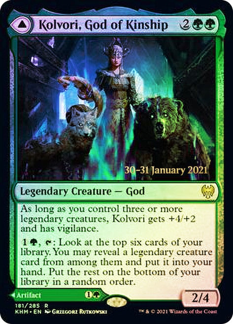 Kolvori, God of Kinship // The Ringhart Crest [Kaldheim Prerelease Promos] - Magic: The Gathering - Card Brawlers | Quebec | Canada |