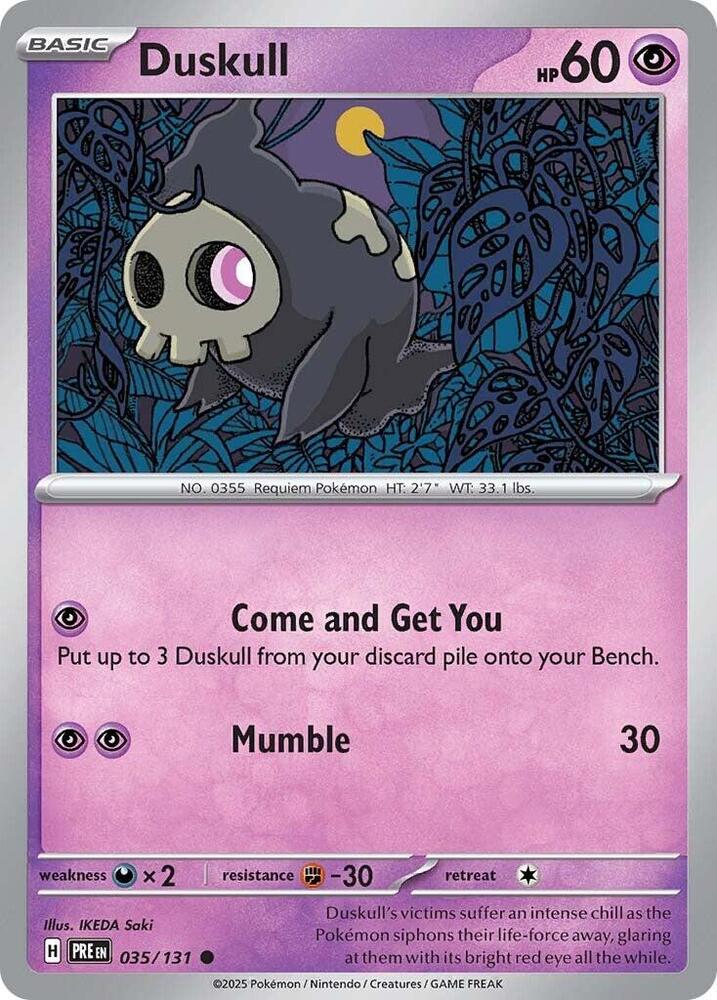 Duskull (035/131) [Scarlet & Violet: Prismatic Evolutions] - Pokémon - Card Brawlers | Quebec | Canada |