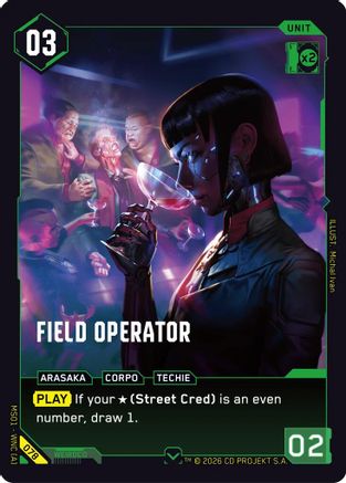 Field Operator (078) - Welcome to Night City Retail - Card Brawlers