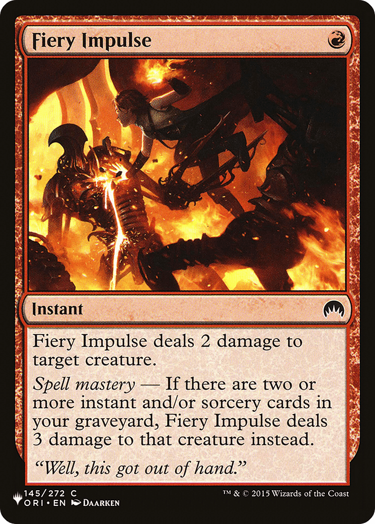 Fiery Impulse [The List] - Card Brawlers