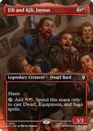 Fili and Kili, Joyous (Borderless) (HOC-001) - The Hobbit: Eternal-Legal - Card Brawlers
