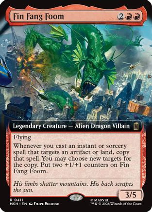Fin Fang Foom (Extended Art) (MSH-411) - Marvel Super Heroes Foil - Card Brawlers