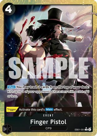 Finger Pistol (Alternate Art) (EB01-051) - Premium Booster -The Best- Vol. 2 Foil - Card Brawlers