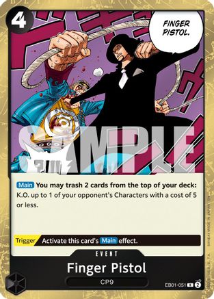 Finger Pistol (Reprint) (EB01-051) - Premium Booster -The Best- Vol. 2 Foil - Card Brawlers