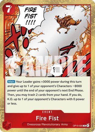 Fire Fist (OP15-020) - Adventure on Kami's Island Foil - Card Brawlers