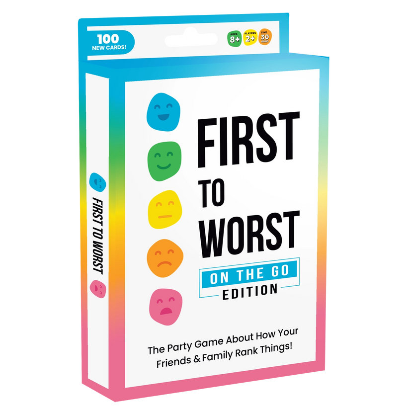First to Worst: On the Go Edition - Asmodee - Card Brawlers | Quebec | Canada |