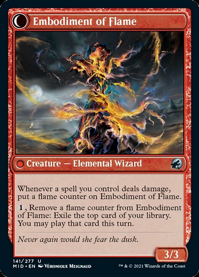 Flame Channeler // Embodiment of Flame [Innistrad: Midnight Hunt] - Card Brawlers