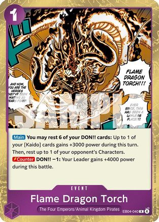 Flame Dragon Torch (EB04-040) - The Azure Sea's Seven Foil - Card Brawlers