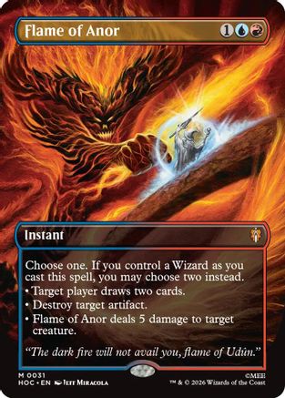 Flame of Anor (Borderless) (HOC-031) - The Hobbit: Eternal-Legal Foil - Card Brawlers
