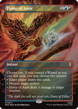 Flame of Anor (Borderless) (Surge Foil) (HOC-071) - The Hobbit: Eternal-Legal Foil - Card Brawlers