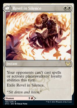 Flamescroll Celebrant // Revel in Silence [Strixhaven: School of Mages] - Card Brawlers
