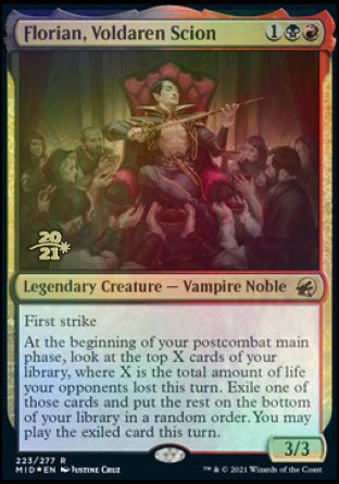 Florian, Voldaren Scion [Innistrad: Midnight Hunt Prerelease Promos] - Card Brawlers