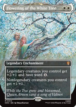Flowering of the White Tree (Borderless) (HOC-014) - The Hobbit: Eternal-Legal - Card Brawlers