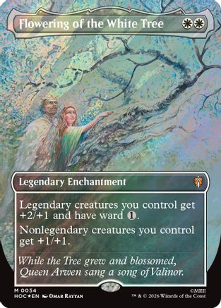 Flowering of the White Tree (Borderless) (Surge Foil) (HOC-054) - The Hobbit: Eternal-Legal Foil - Card Brawlers