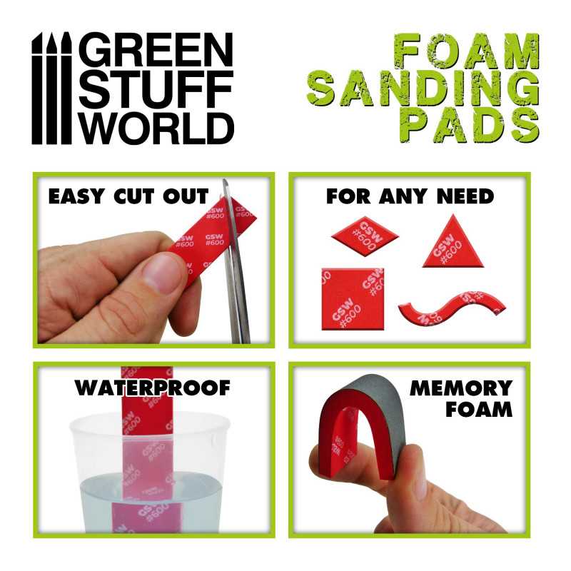 Green Stuff World - Foam Sanding Pads - Green Stuff World - Card Brawlers | Quebec | Canada |
