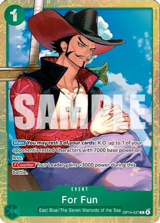 For Fun (Premium Card Collection -Best Selection Vol. 6-) (OP14-037) - One Piece Promotion Cards Foil - Card Brawlers