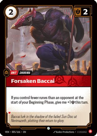 Forsaken Baccai (005/166) - Vendetta - Card Brawlers