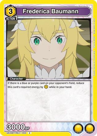 Frederica Baumann (UE24BT/REZ-1-003) - UE24BT ReZERO Starting Life in Another World - Card Brawlers