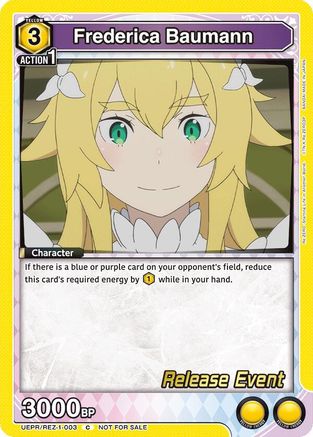 Frederica Baumann (UEPR/REZ-1-003) - UE24BT ReZERO Starting Life in Another World Release Event Cards - Card Brawlers