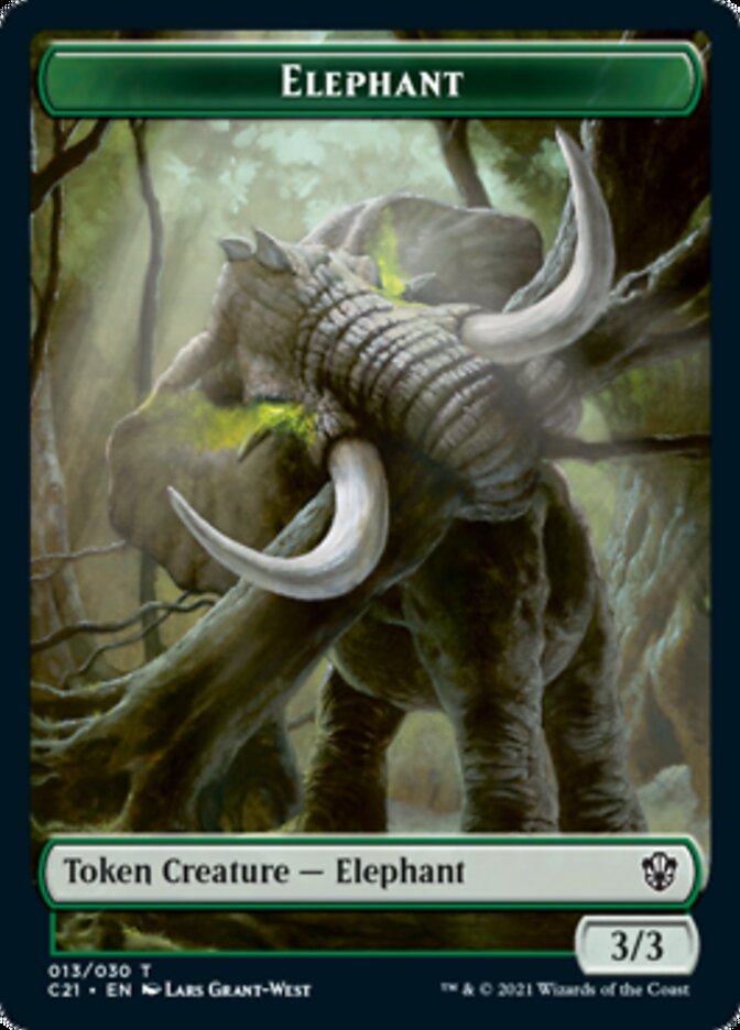 Frog Lizard // Elephant Double - Sided Token [Commander 2021 Tokens] - Card Brawlers