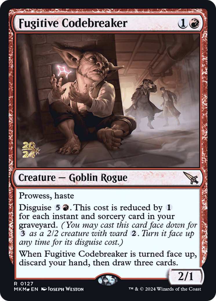 Fugitive Codebreaker [Murders at Karlov Manor Prerelease Promos] - Card Brawlers