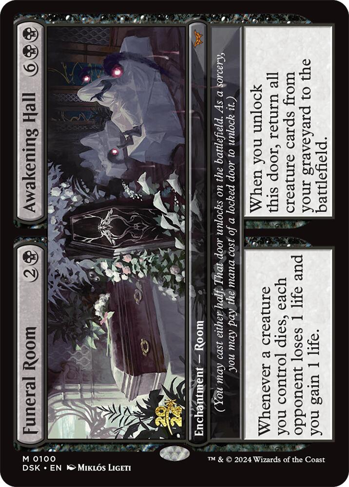 Funeral Room // Awakening Hall [Duskmourn: House of Horror Prerelease Promos] - Card Brawlers