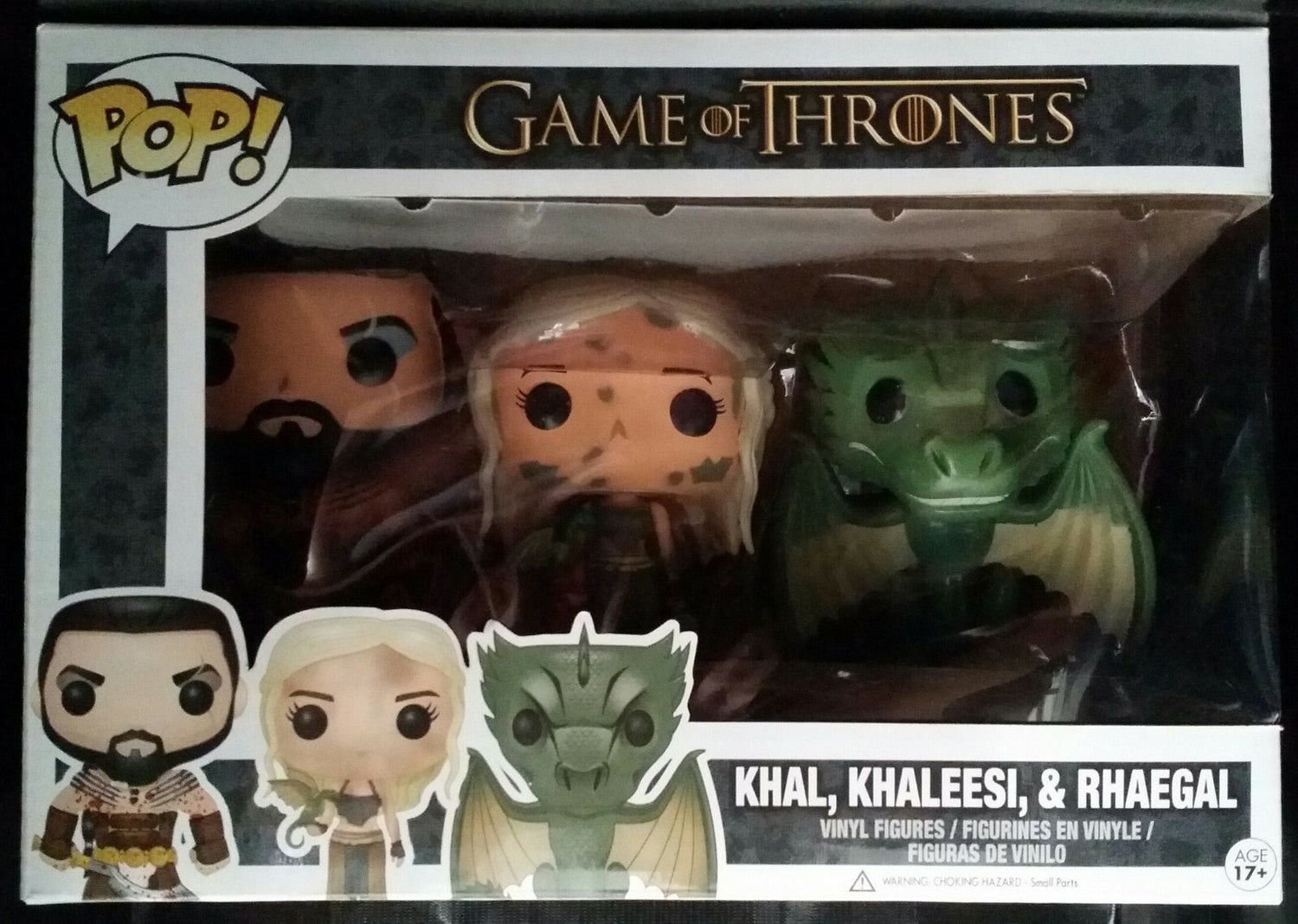 Funko Pop! - Game of Thrones - 3 - Pack Khal, Khaleesi, & Rhaegal - Vinyl Figure - Card Brawlers