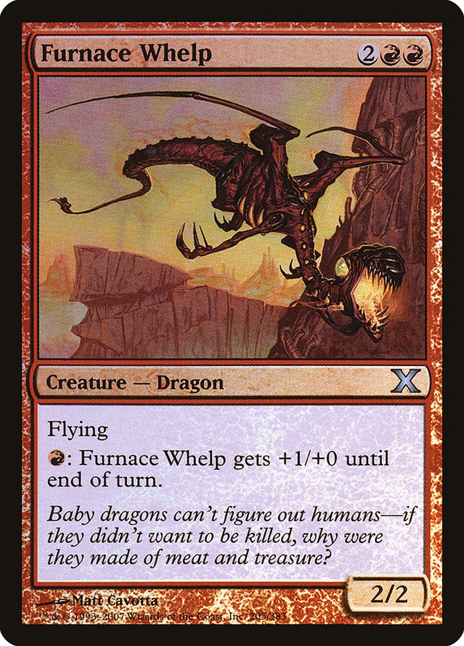Furnace Whelp (Premium Foil) [Tenth Edition] - Card Brawlers