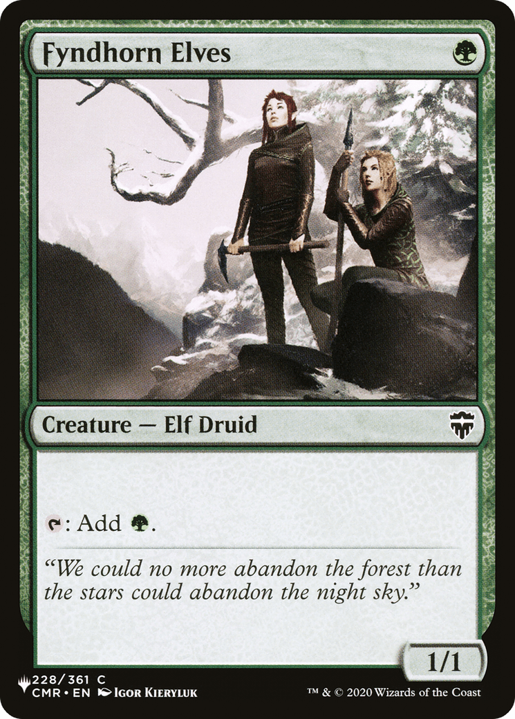 Fyndhorn Elves [The List] - Card Brawlers