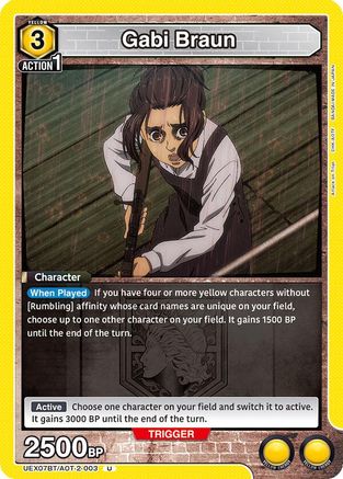 Gabi Braun (003) (UEX07BT/AOT-2-003) - UEX07BT Attack on Titan Vol 2 - Card Brawlers