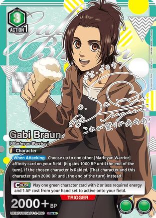Gabi Braun (050) (R**) (UEX07BT/AOT-2-050) - UEX07BT Attack on Titan Vol 2 Foil - Card Brawlers