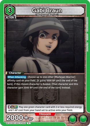 Gabi Braun (050) (UEX07BT/AOT-2-050) - UEX07BT Attack on Titan Vol 2 Foil - Card Brawlers