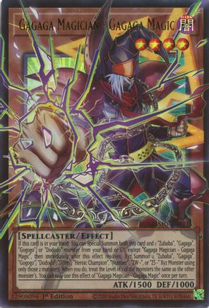 Gagaga Magician - Gagaga Magic (Extended Art) (MAMO-EN011) - Magnificent Monsters 1st Edition - Card Brawlers