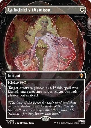 Galadriel's Dismissal (Borderless) (HOC-016) - The Hobbit: Eternal-Legal Foil - Card Brawlers
