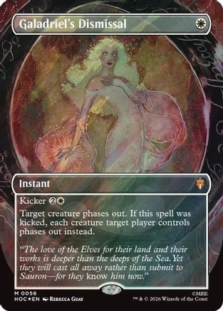 Galadriel's Dismissal (Borderless) (Surge Foil) (HOC-056) - The Hobbit: Eternal-Legal Foil - Card Brawlers