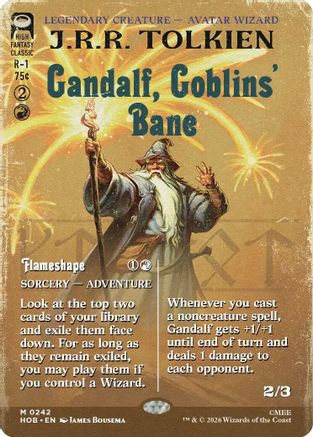 Gandalf, Goblins' Bane (Borderless) (HOB-242) - The Hobbit - Card Brawlers